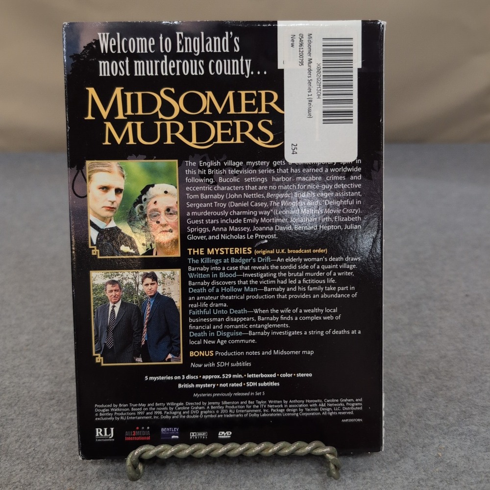Midsomer Murders Series 1 DVD Set‎ 3 Discs Original UK Broadcast Order Acorn - Picture 2 of 2